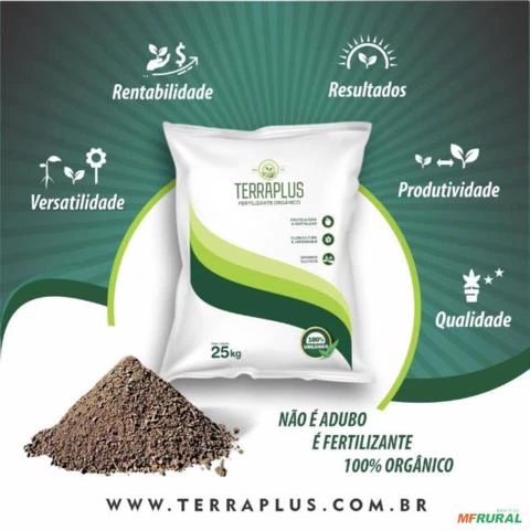 FERTILIZANTE ORGÂNICO TERRAPLUS - TONELADA - ADUBO 100% ORGÂNICO Imagem FERTILIZANTE ORGÂNICO TERRAPLUS - TONELADA - ADUBO 100% ORGÂNICO