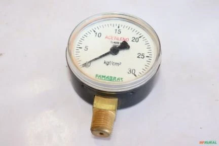 Manometro para regulador de pressao acetinelo 0/30 kgf/cm