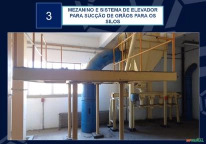 MEZANINO E SISTEMA DE ELEVADOR PARA SUCÇÃO DE GRÃOS PARA OS SILOS