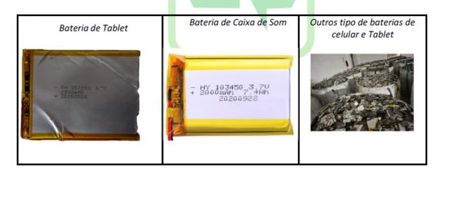 COMPRAMOS SUCATA DE BATERIA DE CELULAR, TABLET E OUTROS