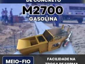 Máquina Extrusora de Concreto M2700 | Meio Fio | Gasolina