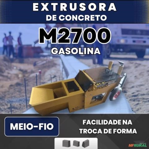 Máquina Extrusora de Concreto M2700 | Meio Fio | Gasolina Imagem Máquina Extrusora de Concreto M2700 | Meio Fio | Gasolina