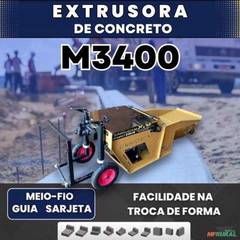 Máquina Extrusora de Concreto M3400 – Meio fio | Sarjeta DIESEL Imagem Máquina Extrusora de Concreto M3400 – Meio fio | Sarjeta DIESEL