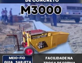 Máquina Extrusora de Concreto M3000 – Meio Fio | Sarjeta