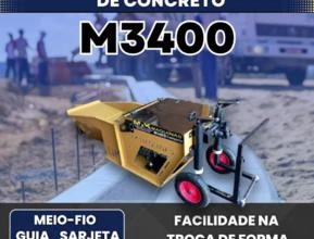 Máquina Extrusora de Concreto M3400 – Meio fio | Sarjeta