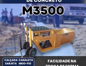 Máquina Extrusora de Concreto M3500 – Meio fio | Sarjeta