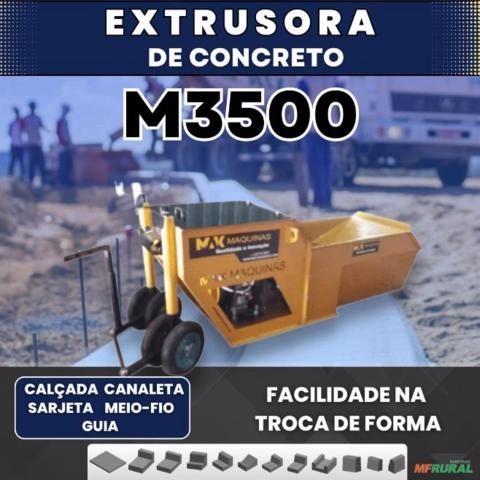 Máquina Extrusora de Concreto M3500 – Meio fio | Sarjeta Imagem Máquina Extrusora de Concreto M3500 – Meio fio | Sarjeta