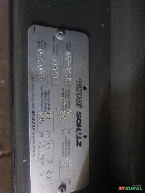 COMPRESSOR SCHULZ SRP 3015 Imagem COMPRESSOR SCHULZ SRP 3015