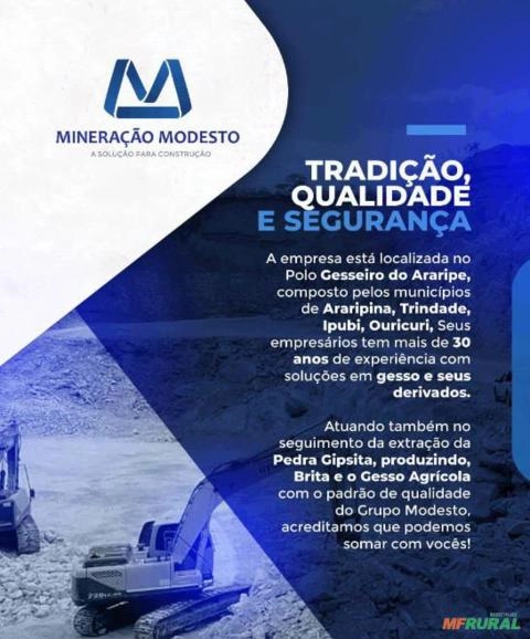 Gesso Agrícola - Mineração Modesto (Granulometria Analisada e Aprovada Pelo Itep-Pe) Imagem Gesso Agrícola - Mineração Modesto (Granulometria Analisada e Aprovada Pelo Itep-Pe)