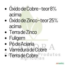 Compro Óxido de Zinco e Óxido de Cobre