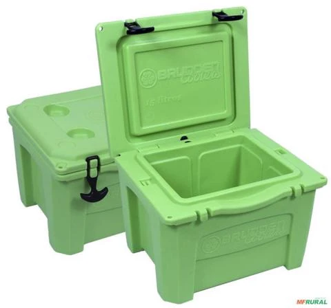 Cooler 15 litros -  Cor: Verde / Bege