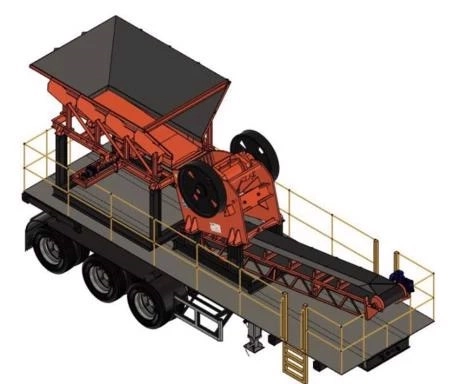 Britagem Móvel Primária. Imagem Britagem Móvel Primária.