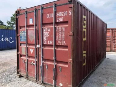 Container 20 pés 6,05 x 2,44 x 2,59
