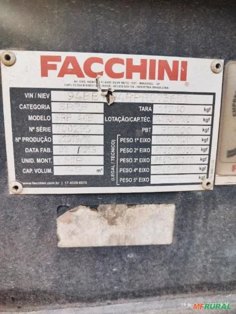 Caçamba Facchini semi nova