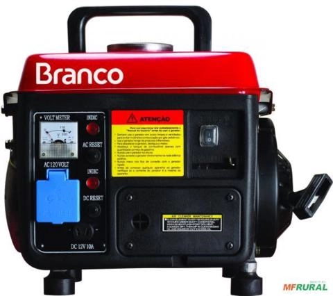 Gerador de energia Branco B2T 950 0,8 kVA - partida manual - monofásico - 110V Imagem Gerador de energia Branco B2T 950 0,8 kVA - partida manual - monofásico - 110V