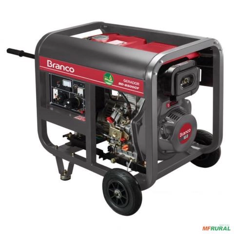 Gerador de energia Branco BD-6500 E 5,5 kVA - partida elétrica - monofásico - 110V/220V Imagem Gerador de energia Branco BD-6500 E 5,5 kVA - partida elétrica - monofásico - 110V/220V