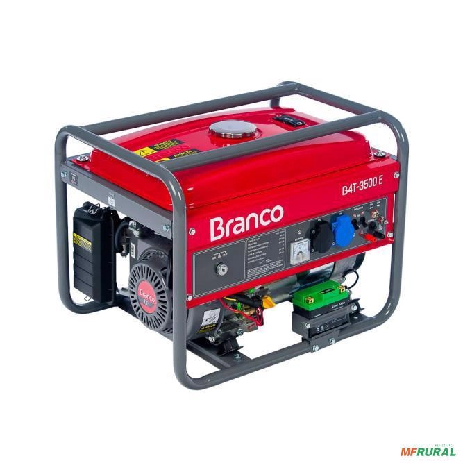 Gerador de energia Branco B4T-3500 E 3,5 kVA - partida elétrica - monofásico - 110V/220V Imagem Gerador de energia Branco B4T-3500 E 3,5 kVA - partida elétrica - monofásico - 110V/220V
