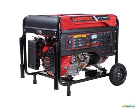 Gerador de energia Kawashima GG 8000-ET 8,0 kVA - partida elétrica - trifásico - 380V Imagem Gerador de energia Kawashima GG 8000-ET 8,0 kVA - partida elétrica - trifásico - 380V