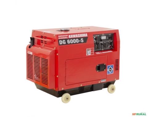 Gerador de energia Kawashima DG 6000-S 5,0 kVA - partida elétrica - monofásico - 120V/240V Imagem Gerador de energia Kawashima DG 6000-S 5,0 kVA - partida elétrica - monofásico - 120V/240V