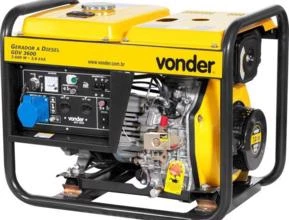 Gerador de energia Vonder GDV 3600 3,6 kVA - partida elétrica - monofásico - 110V/220V