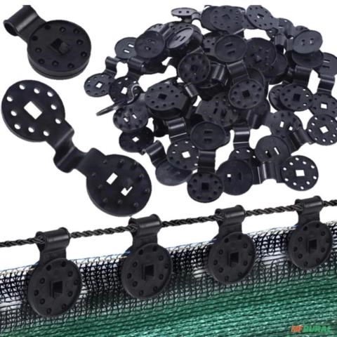 200 PRESILHAS DE PONTE AGRO CLIPS PARA TELA DE SOMBREAMENTO , HORTA , JARDIM ETC Imagem 200 PRESILHAS DE PONTE AGRO CLIPS PARA TELA DE SOMBREAMENTO , HORTA , JARDIM ETC