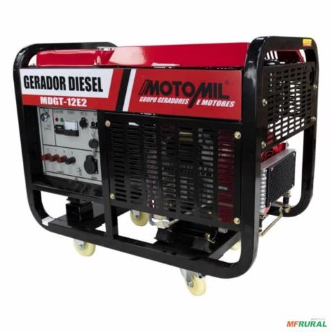 Gerador à Diesel Motomil MDGT 12E2 Trifásico 220V / 127V Monofásico Grupo Gerador