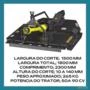 Roçadeira Hidráulica para trator 1500mm - OPORTUNIDADE