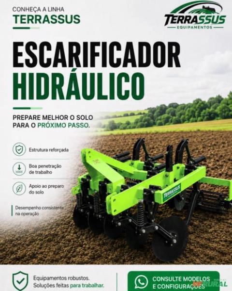 Escarificador Hidráulico Agrícola 5 Hastes Imagem Escarificador Hidráulico Agrícola 5 Hastes