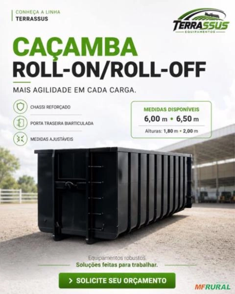 Caçamba Roll-on/Roll-off 6,50 × 1,80 m Imagem Caçamba Roll-on/Roll-off 6,50 × 1,80 m