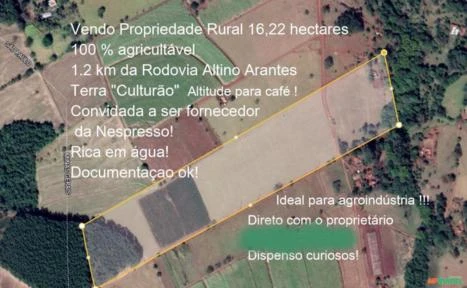 Vendo propriedade rural (para agricultura ou agroindústria)! Excelente oportunidade!