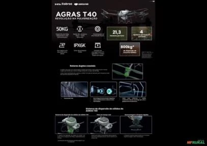 DRONE AGRAS T40 completo + gerador opcional