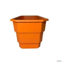 Jardineira para Plantas Flores Horta Anti-Dengue Grande  40cmX18cm Preto -  Cor: Laranja