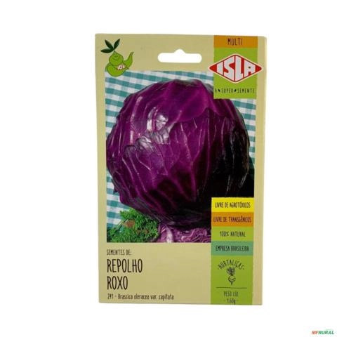 Semente para Plantio Sem Agrotóxico - Isla Sementes -  Gênero: Semente Repolho Roxo 1,6g Imagem Semente para Plantio Sem Agrotóxico - Isla Sementes -  Gênero: Semente Repolho Roxo 1,6g