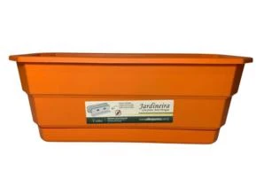 Jardineira para Plantas Flores Horta Anti-Dengue Grande  40cmX18cm Laranja