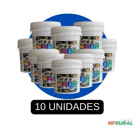 Suplemento Mineral BOVINOS (10kg) ANTIPARASITÁRIO PESO PERFORMANCE - KIT 4x4 Turbo c/ 10 un. Núcleo