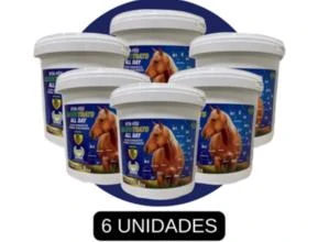 Suplemento Mineral Vitamínico CAVALOS / EQUINOS (1Kg) ANTIPARASITÁRIO MÚSCULO - KIT c/ 6 un. AllDay