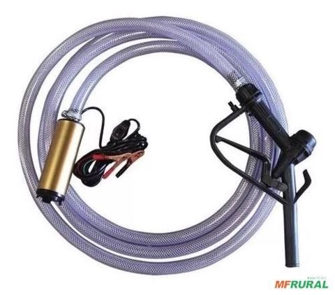 Bomba Submersa 12v Transf. Diesel Óleo + Bico Abastecimento Imagem Bomba Submersa 12v Transf. Diesel Óleo + Bico Abastecimento