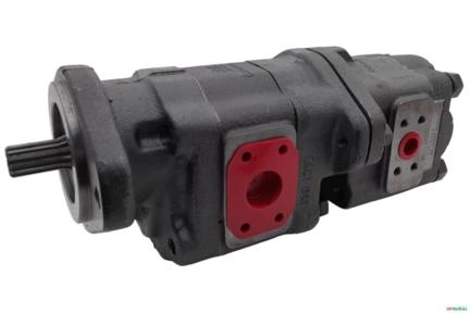 Bomba De Engrenagem Dupla Hybel - Compativel - Case W18 (Principal+Direção) Imagem Bomba De Engrenagem Dupla Hybel - Compativel - Case W18 (Principal+Direção)
