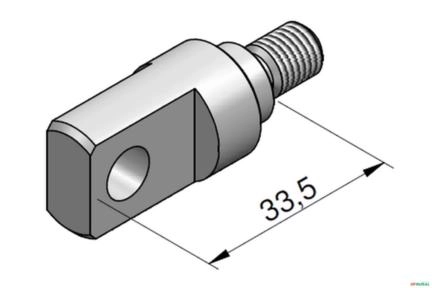 Puxador Da Haste Macho - Hidrover CH100 Imagem Puxador Da Haste Macho - Hidrover CH100