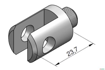 Puxador Da Haste Femea (Curto) - Racine ML25 Imagem Puxador Da Haste Femea (Curto) - Racine ML25
