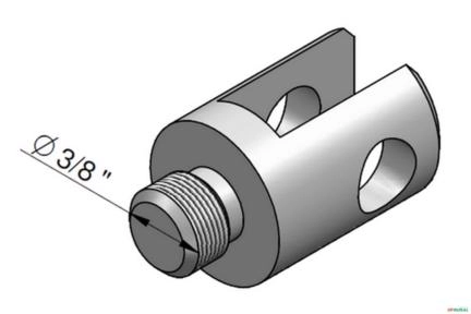 Imagem Puxador Da Haste Femea (Curto) - Racine ML25 Imagem Puxador Da Haste Femea (Curto) - Racine ML25