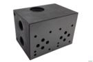 Bloco Manifold Em Aço Para 02 Valvulas Cetop Com Cavidade Para Valv. De Alivio Imagem Bloco Manifold Em Aço Para 02 Valvulas Cetop Com Cavidade Para Valv. De Alivio