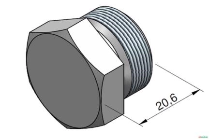 Tampão A / B / P / T (SAE 10 - 7/8" UNF) - Racine ML15/ML25 Imagem Tampão A / B / P / T (SAE 10 - 7/8" UNF) - Racine ML15/ML25
