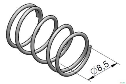 Imagem Mola Da Valvula De Retenção De Carga - Racine ML15 Imagem Mola Da Valvula De Retenção De Carga - Racine ML15