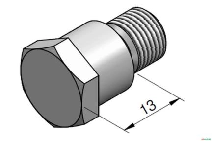 Parafuso De Centragem 9mm - Racine ML15 Imagem Parafuso De Centragem 9mm - Racine ML15