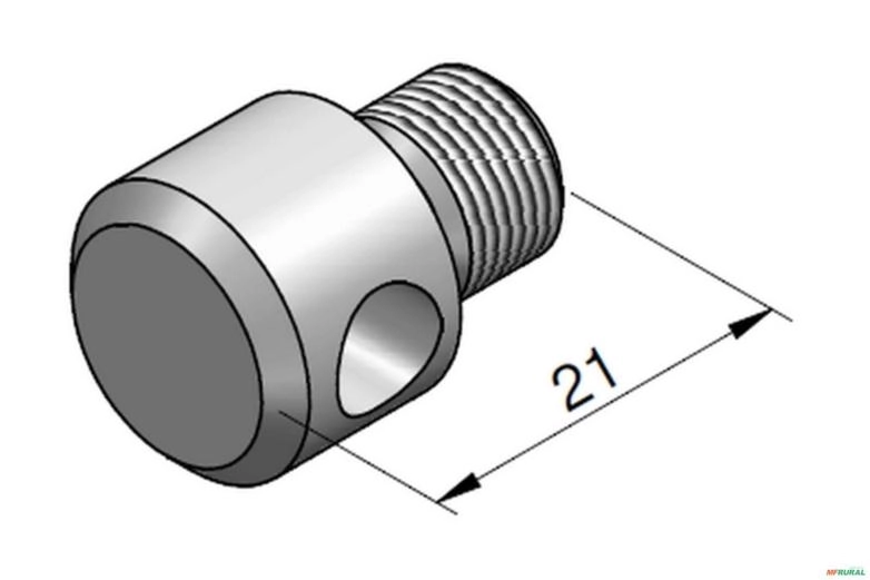 Puxador Da Haste Sem Entalhe - Racine ML15 Imagem Puxador Da Haste Sem Entalhe - Racine ML15