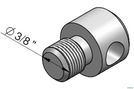 Imagem Puxador Da Haste Sem Entalhe - Racine ML15 Imagem Puxador Da Haste Sem Entalhe - Racine ML15