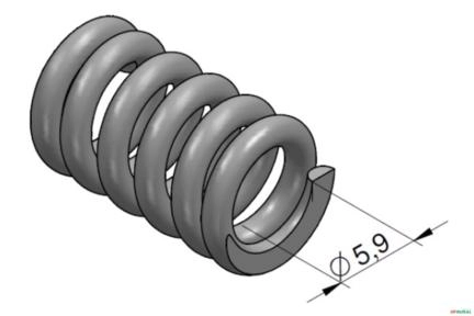 Imagem Mola Da Agulha Do Destrave Hidraulico - Racine ML25 Imagem Mola Da Agulha Do Destrave Hidraulico - Racine ML25