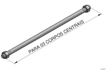 Tirante Para 03 Corpos Centrais - Racine ML25 Imagem Tirante Para 03 Corpos Centrais - Racine ML25