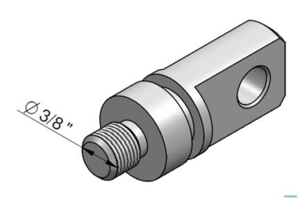 Imagem Puxador da Haste Macho Para Coifa de Borracha - Racine ML25 Imagem Puxador da Haste Macho Para Coifa de Borracha - Racine ML25